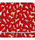 Animales Tela razas perros sobre rojo colección Think Pawsitive de Benartex