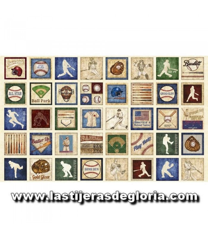 Paneles Panel imágenes Beisbol colección "Grand Slam" de Quilting Treasures