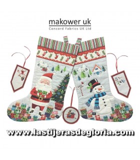 Paneles Panel calcetín Navidad multicolor Santa Express de Makower