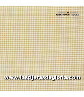 Country Tela Country cuadros mini beige colección Homespun Fabric de Dunroven House