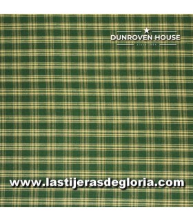 Tela Country cuadros y rayas verde colección Homespun Fabric de Dunroven House