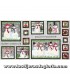 Paneles Panel escenas muñecos Navidad sobre gris Winter Greetings de Quilting Treasures