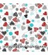 Costura Tela corazones tejidos sobre blanco colección All You Knit is Love de Kanvas Studio Fabrics