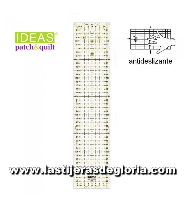 Reglas de Patchwork Regla patchwork rectangular de 10 x 45 cm. IDEAS Patch
