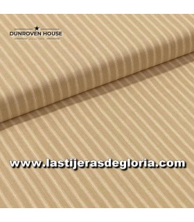 Tela Country rayas trigo y crema Homespun Fabric de Dunroven House