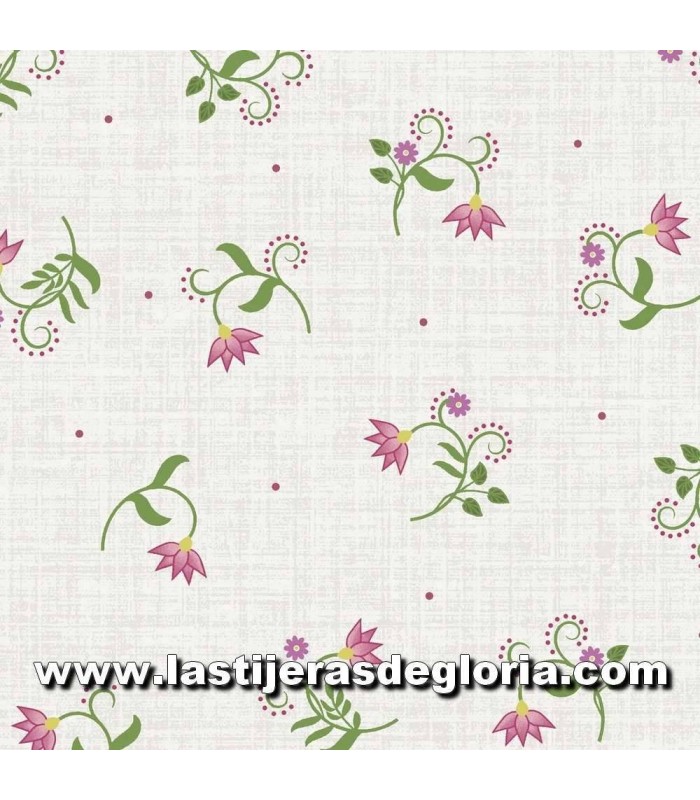Estampados Tela flores sobre crema Flower and Vine de Monique Jacobs para Maywood Studio