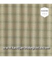 Tela japonesa tramada filas de flores sobre gris verdoso Nikko de Diamond Textiles