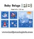 Paneles Panel imágenes animales océano y pájaros Baby Beluga de PB Textiles