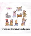 ÚLTIMO - Pack botones de madera Belén 9 piezas de Buttonpic