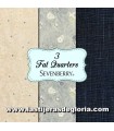 ÚLTIMO- Set de 3 Fat Quarters telas patchwork japonesas tonos azules
