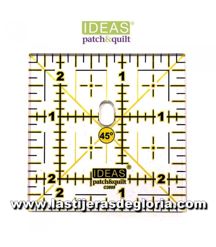 Regla patchwork pulgadas 2,5" x 2,5" IDEAS