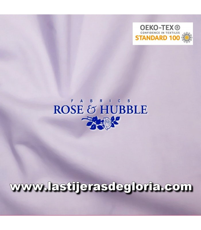 Tela patchwork lisa lila suave True Craft Cotton de Rose & Hubble