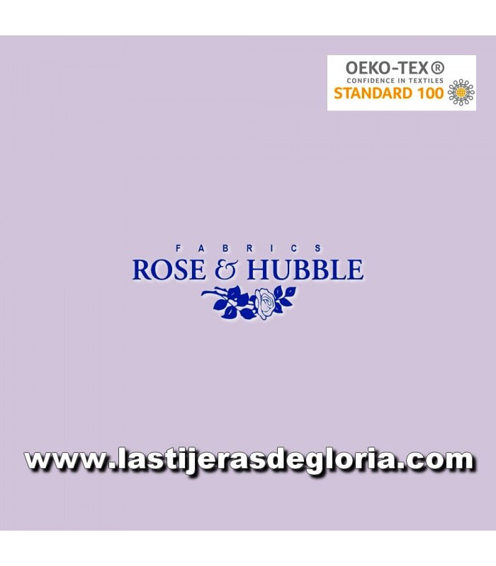 Tela patchwork lisa lila suave True Craft Cotton de Rose & Hubble