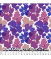 Tela pinceladas florales azul lila Eleanor de Indigo Fabrics