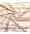 Tela de loneta estampada algodón rayas finas rosa ancho 140 cm.