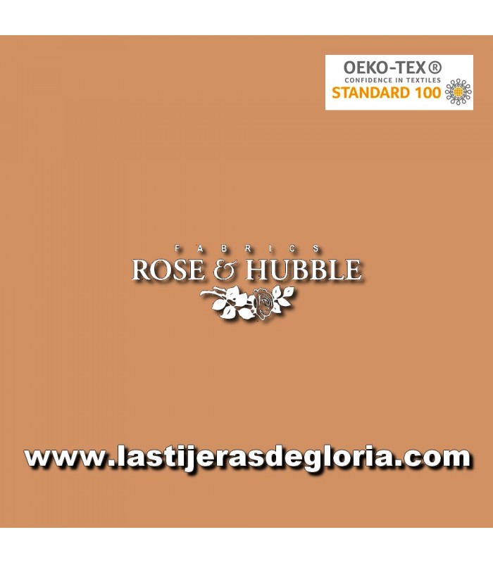 Tela lisa tono bronceado oscuro para muñecas True Craft Cotton de Rose & Hubble