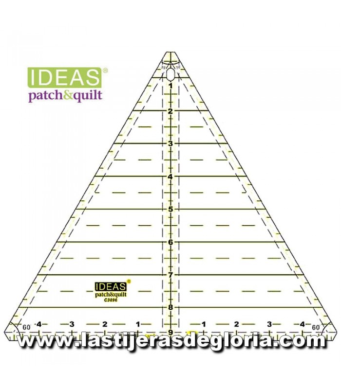 Regla Patchwork Triángulo 9" 60º IDEAS