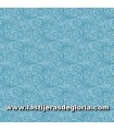 Tela ramas en scroll azul colección Camellia de Benartex