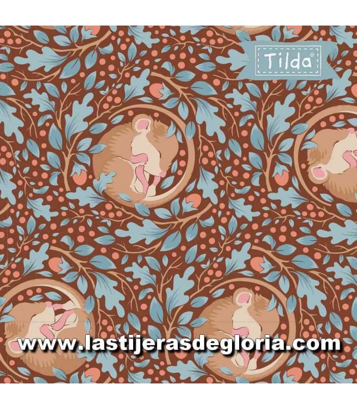 Tela ratones dormidos avellana Tilda Hibernation Slumbermouse Hazel