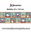 Tela Navidad bloques imágenes colección "Bundle Up" de Spectrix Fabrics