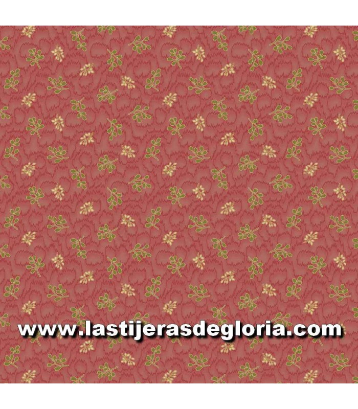 Tela flores cresta otoño sobre rosa Hearthstone de Marcus Fabrics
