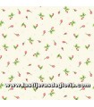 Tela florecillas crema Serene Garden de Henry Glass
