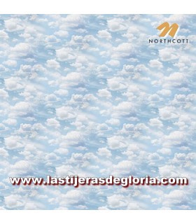 Tela nubes cielo azul colección Naturescapes de Northcott