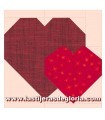 Patrones gratis Corazones Patchwork