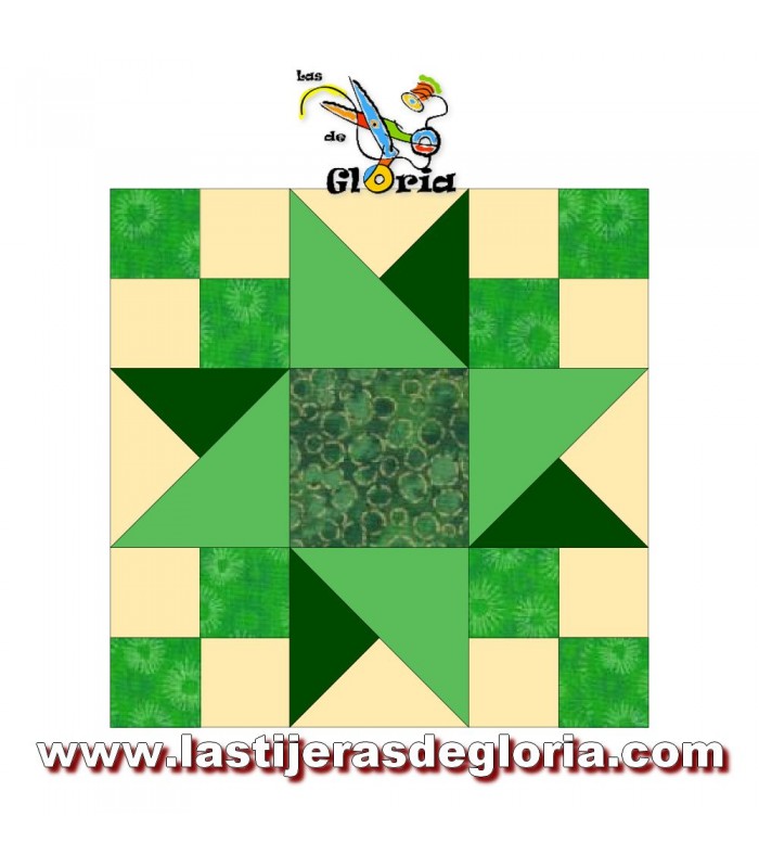 patron gratis de primavera estrella de patchwork