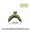 Boquilla monedero mini 3,5 cm. oro viejo Ideas Patch