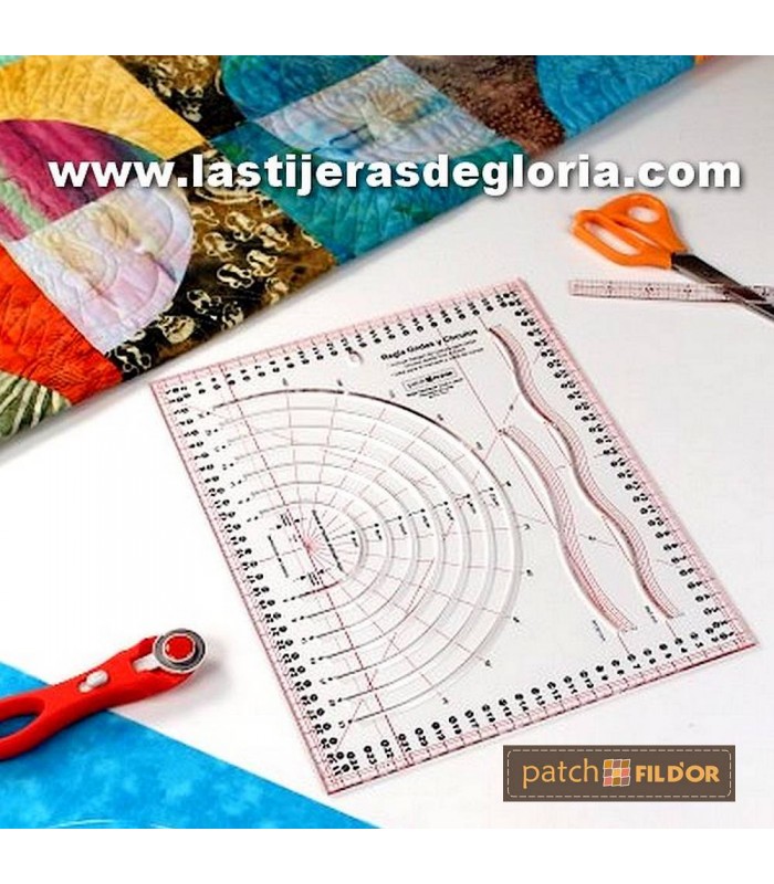 Regla de ondas y círculos para patchwork FIL D'OR
