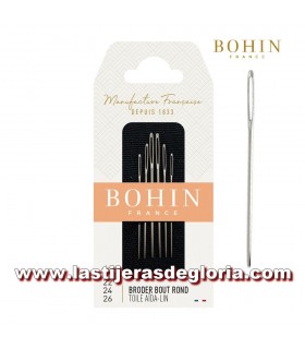 Blister agujas para bordado y punto de cruz surtidas nº 22/24/26 de BOHIN