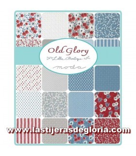 Precortado Layer Cake 42 telas 10 x 10" colección OLD GLORY de Moda Fabrics