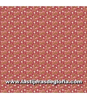 Tela flores sobre rosa Back In The Day de Marcus Fabrics