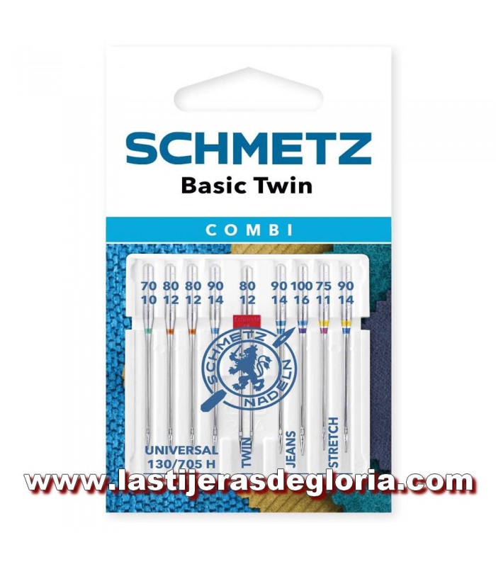 Pack Combi Basic Twin agujas coser a máquina SCHMETZ