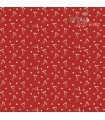 Tela compass sobre rojo mosqueta Of Old and New de EQP compass rosehip