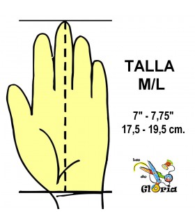 Guantes para acolchar a máquina talla M-L