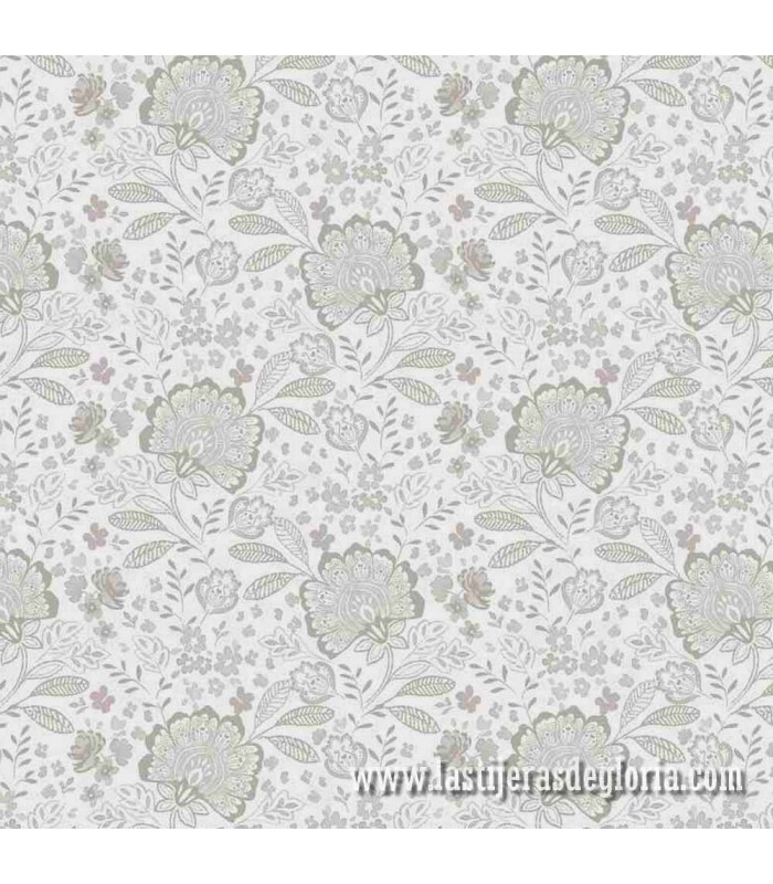 Tela trasera 270 cm. damasco hielo Elizabeth de PB Textiles