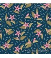 Tela jazmines azul jasmine regal blue Beyond Time de EQP Textiles
