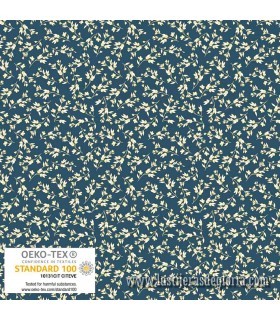 Tela ramas azul oscuro Petite Meadows de Stof Fabrics