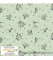 Tela flores y topos verde agua Petite Meadows de Stof Fabrics