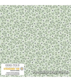 Tela florecillas verde agua Petite Meadows de Stof Fabrics
