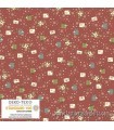 Tela Navidad regalos y nieve sobre rojo polvo Snow is Falling de Stof Fabrics