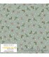 Tela Navidad acebo y nieve sobre gris Snow is Falling de Stof Fabrics