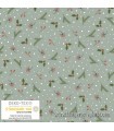 Tela Navidad acebo y nieve sobre gris Snow is Falling de Stof Fabrics