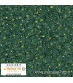 Tela Navidad estrellas doradas sobre verde Star Glitter de Stof Fabrics
