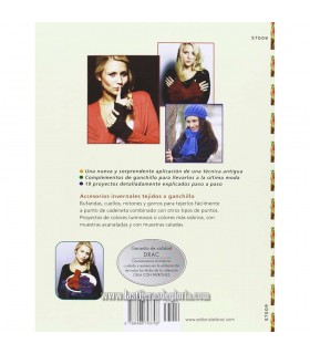 Libro Bufandas, cuellos, mitones y gorros de ganchillo tejidos a punto de cadeneta de El Drac