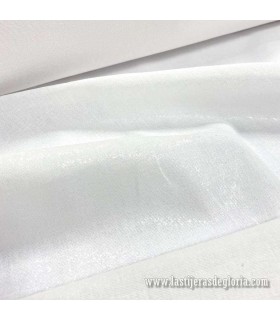 Entretela tejida termoadhesiva blanca de algodón ancho 80 cm.