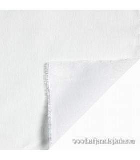 Entretela tejida termoadhesiva blanca de algodón ancho 80 cm.