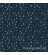 Tela flores y puntos en espiral sobre azul Indigo Cheddar II de Makower